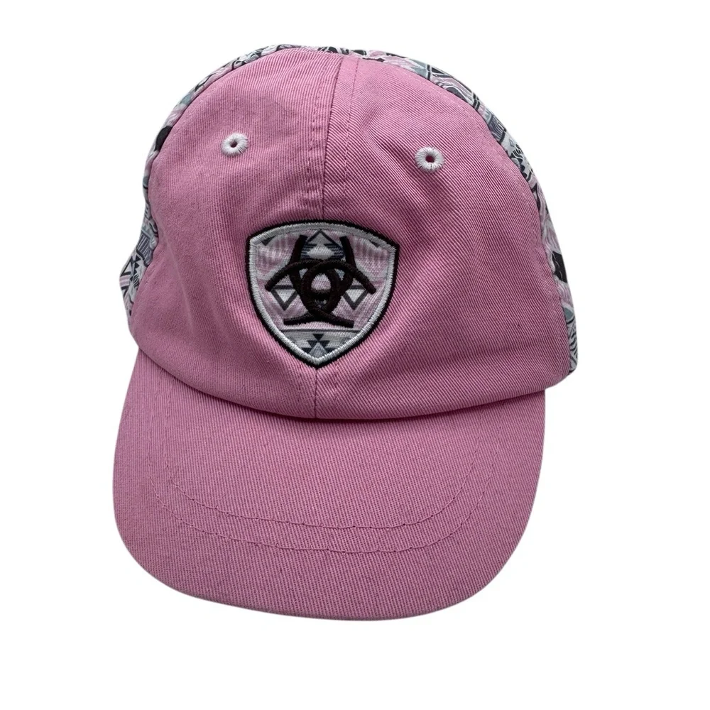 Ariat Pink Infant Baseball Cap with Black Logo